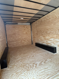 New 2025 Family Trailer 8.5x16 Tandem A xles-5200lbs axles - Cargo / Enclosed Trailer-Screwless Exterior-Rear Spoiler w/ Liights