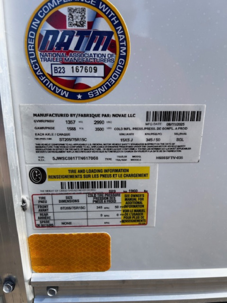 New 2026 H&H Trailers 5X8 ENCLOSED CARGO RAMP DOOR Cargo / Enclosed Trailer