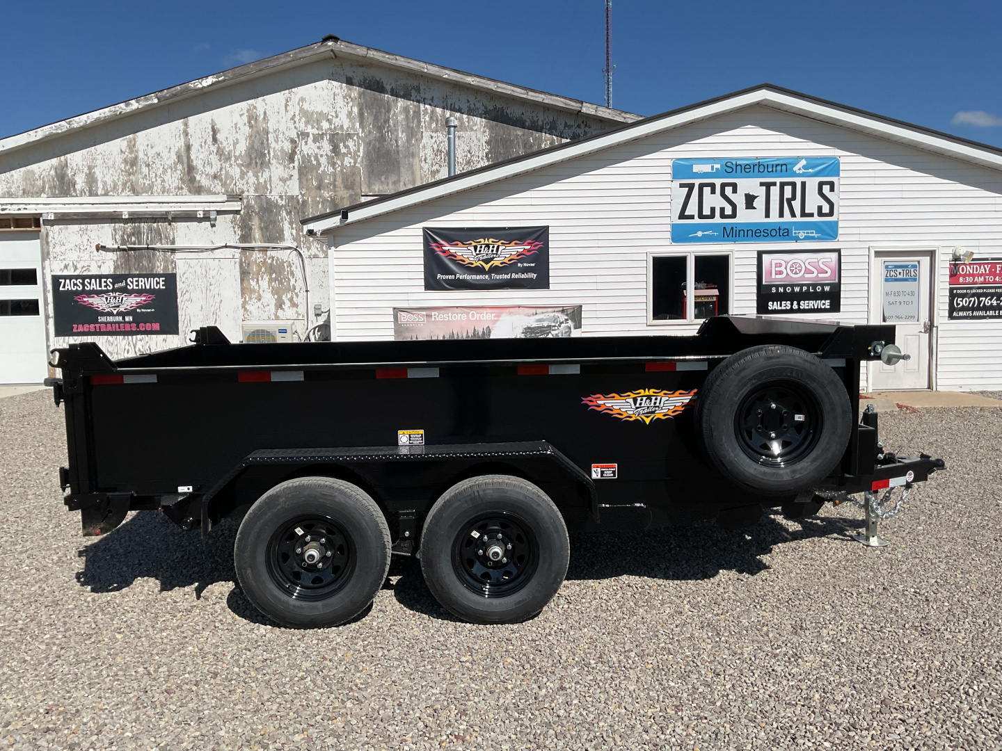 New 2025 H&H Trailers H7612UD-24-100 Dump Trailer