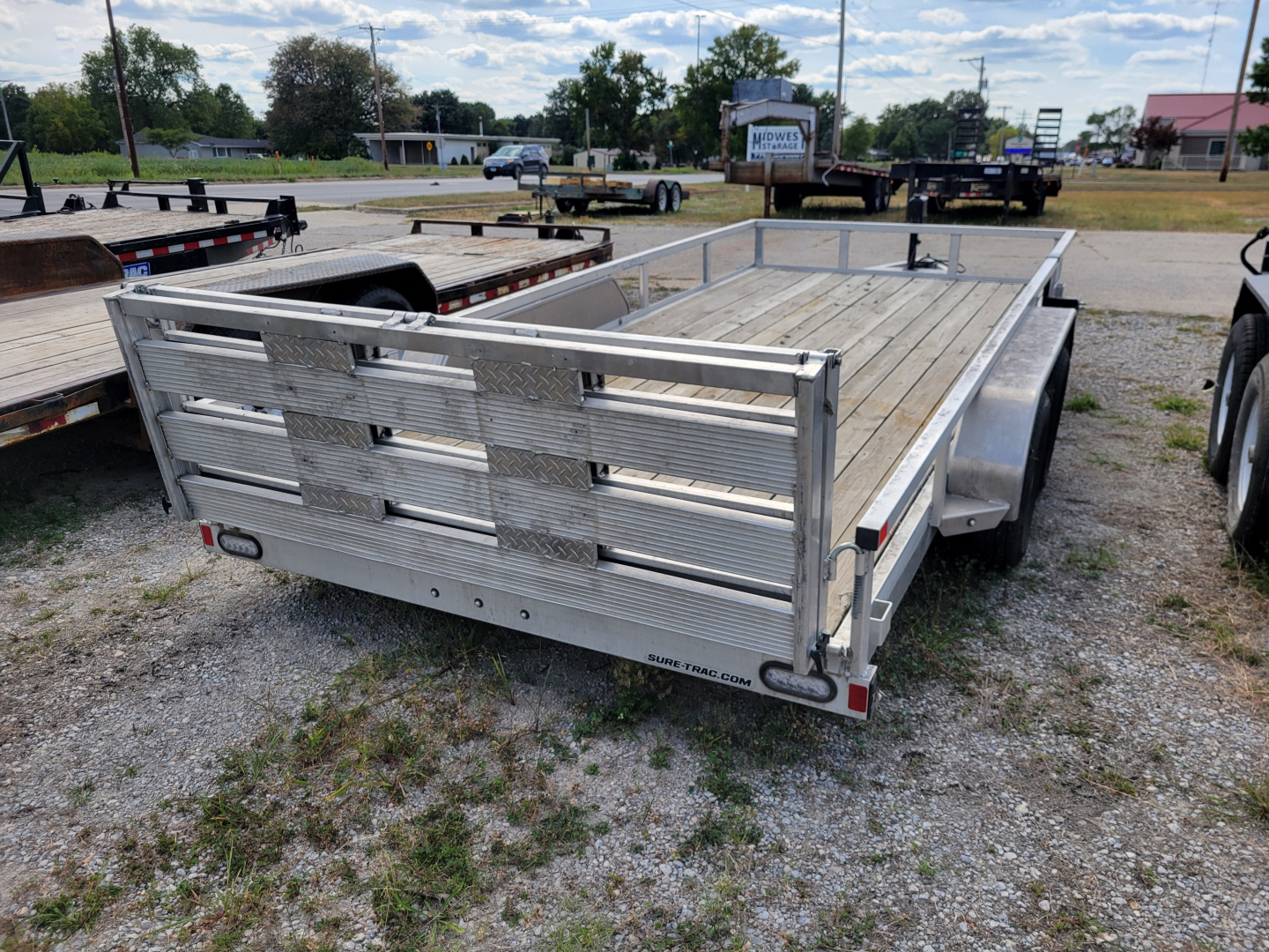 Used 2021 Sure-Trac 7x16 Aluminum Tube Top Utility Trailer