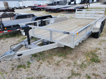 Used 2021 Sure-Trac 7x16 Aluminum Tube Top Utility Trailer