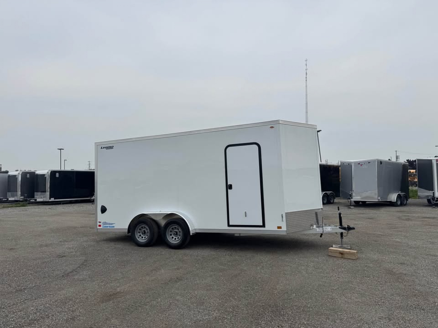 New NEW 2026 7.5X16 + V-NOSE ENCLOSED LEGEND TRAILER, 7' INTERIOR HEIGHT