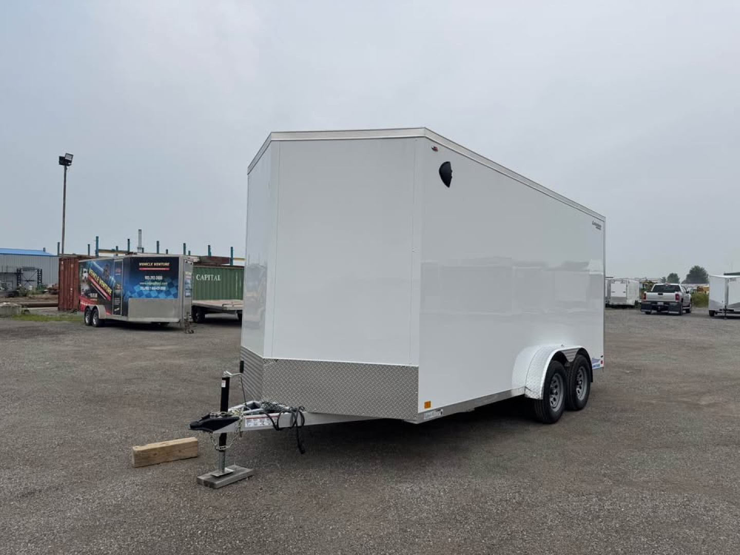 New NEW 2026 7.5X16 + V-NOSE ENCLOSED LEGEND TRAILER, 7' INTERIOR HEIGHT