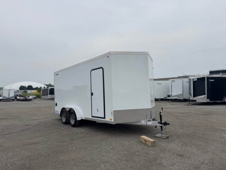 New NEW 2026 7.5X16 + V-NOSE ENCLOSED LEGEND TRAILER, 7' INTERIOR HEIGHT