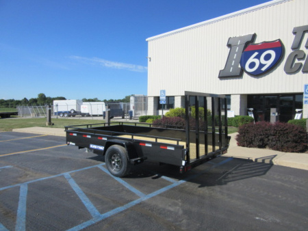 New 2026 Sure-Trac 7 x 12 Steel High Side STUSH8212-BP-030 Utility Trailer