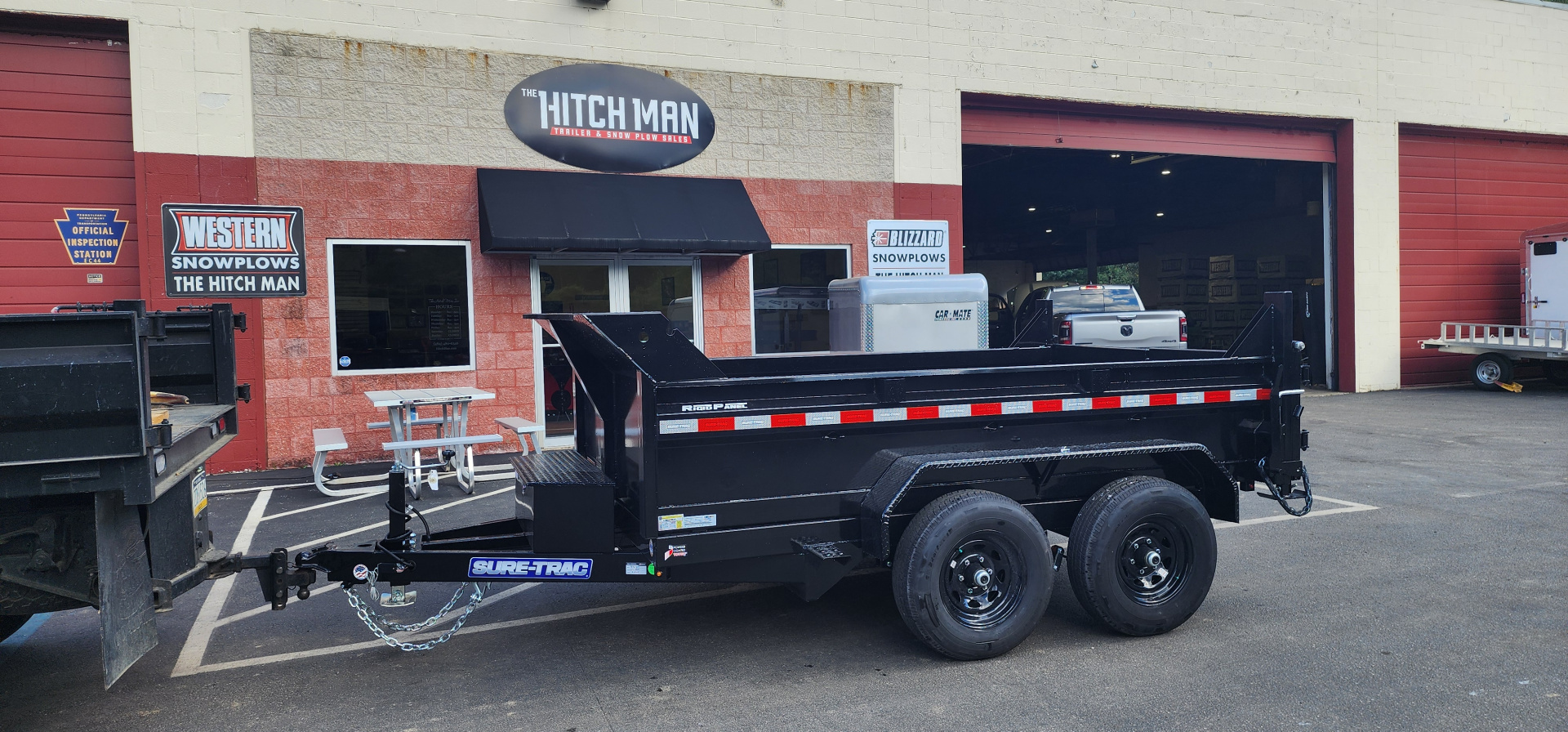 New 72in x 10 Sure-Trac Low-Pro Single Ram Dump Trailer 10k***Stab Jacks