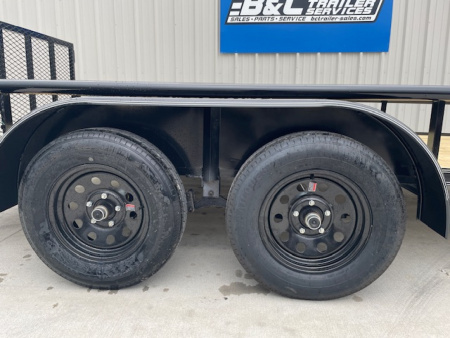 New 2025 DAVIDSON 83X14 (2)TANDEM AXLE PIPE TOP UTILITY W/36" GATE, DOVETAIL