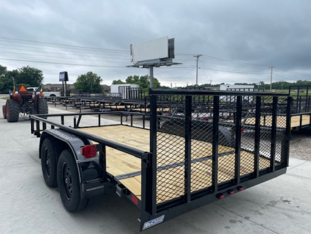 New 2025 DAVIDSON 83X14 (2)TANDEM AXLE PIPE TOP UTILITY W/36" GATE, DOVETAIL