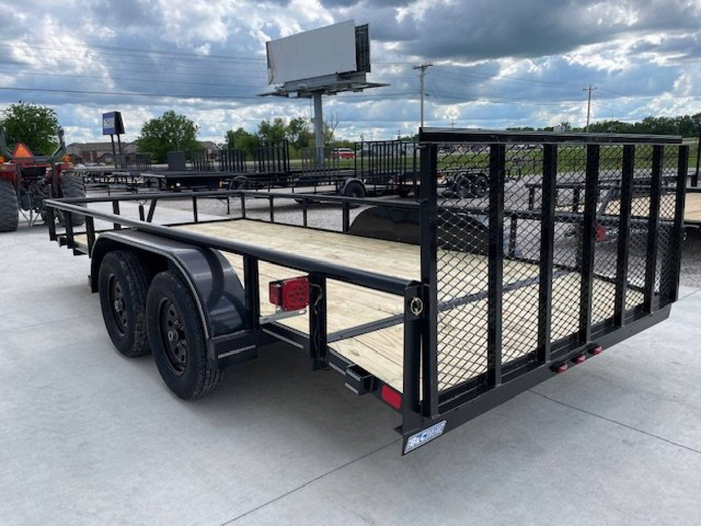 New 2025 DAVIDSON 83X16 (2)TANDEM AXLE PIPE TOP UTILITY W/36" GATE, DOVETAIL