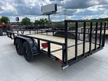 New 2025 DAVIDSON 83X16 (2)TANDEM AXLE PIPE TOP UTILITY W/36" GATE, DOVETAIL