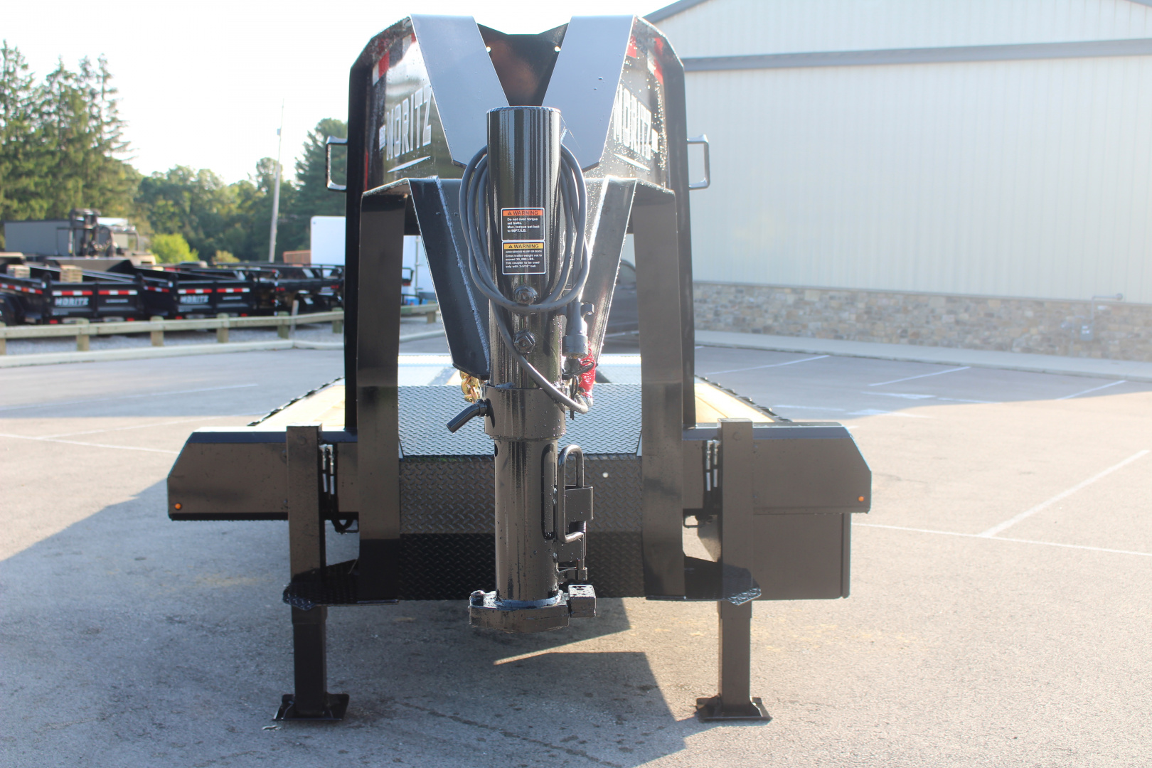 New 2025 Moritz FDGH DT 20' + 5' GOOSENECK Deckover Flatbed Trailer- Full Width Aluminum Ramps- 25900# GVW