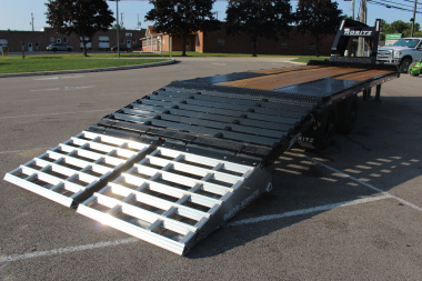 New 2025 Moritz FDGH DT 20' + 5' GOOSENECK Deckover Flatbed Trailer- Full Width Aluminum Ramps- 25900# GVW