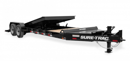 New 2026 Sure-Trac 7 x 18+4 Pro Series Beam Tilt Equipment 17.6K Tilt Trailer