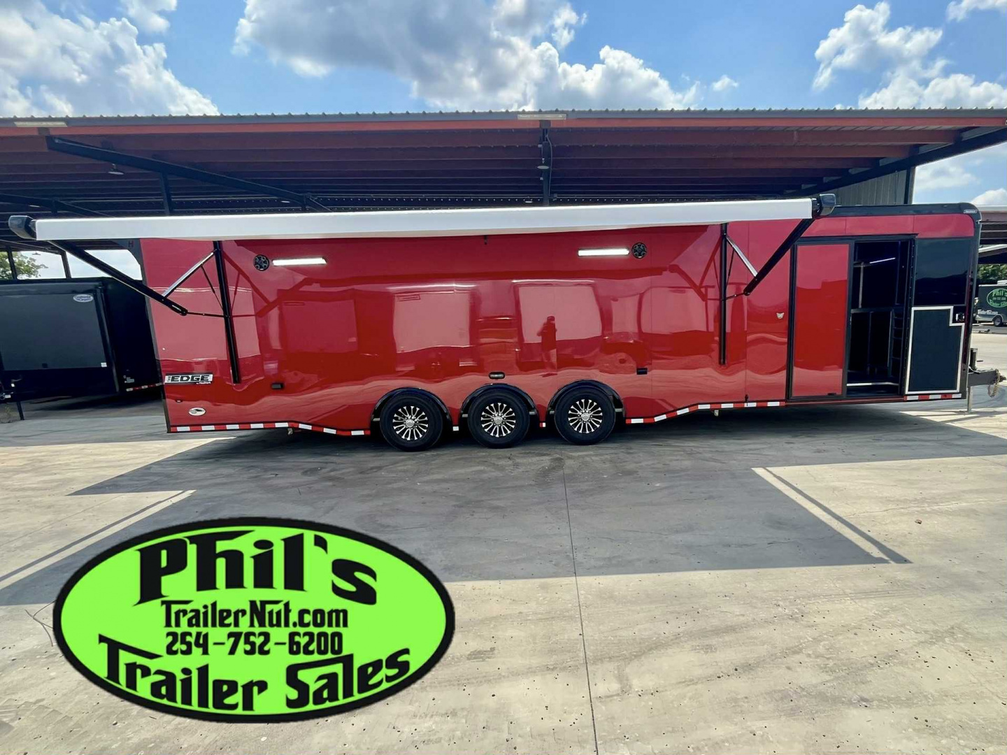 New Haulmark NEW 85X34 EDGE ENCLOSED RACE TRAILER ELECTRIC AWNING CAR RACE TRAILER CAR HAULER CARGO TRAILER Car / Racing Trailer