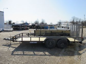 New 2026 Sure-Trac 7X16 TUBE TOP 7K Utility Trailer
