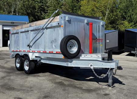 New 82  x 16' GALVANIZED DUMP 58  SIDES 10 K AXLES (INCLUDING WOOD) HYDRAULIC JACKS 2025 TRIUMPH