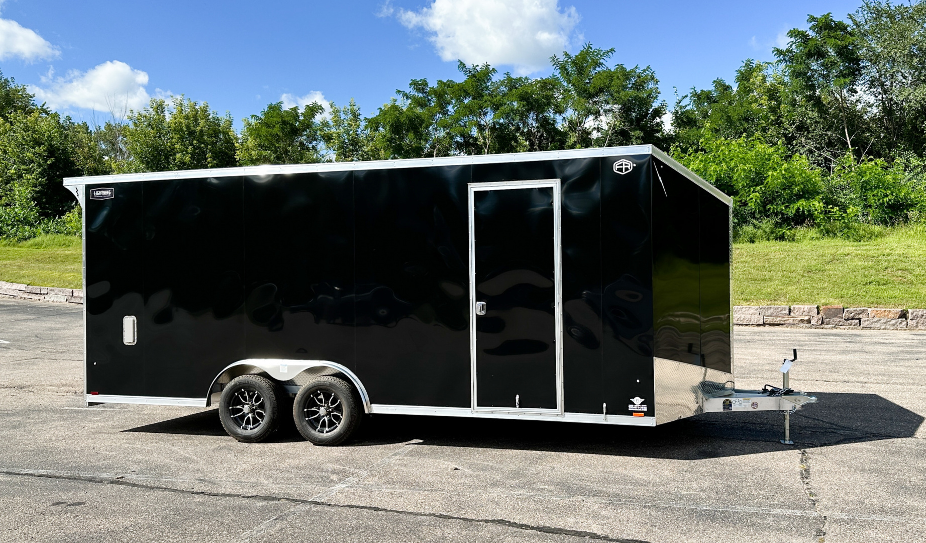 New Lightning 8.5x20 Enclosed Car Hauler Trailer - Ramp Door