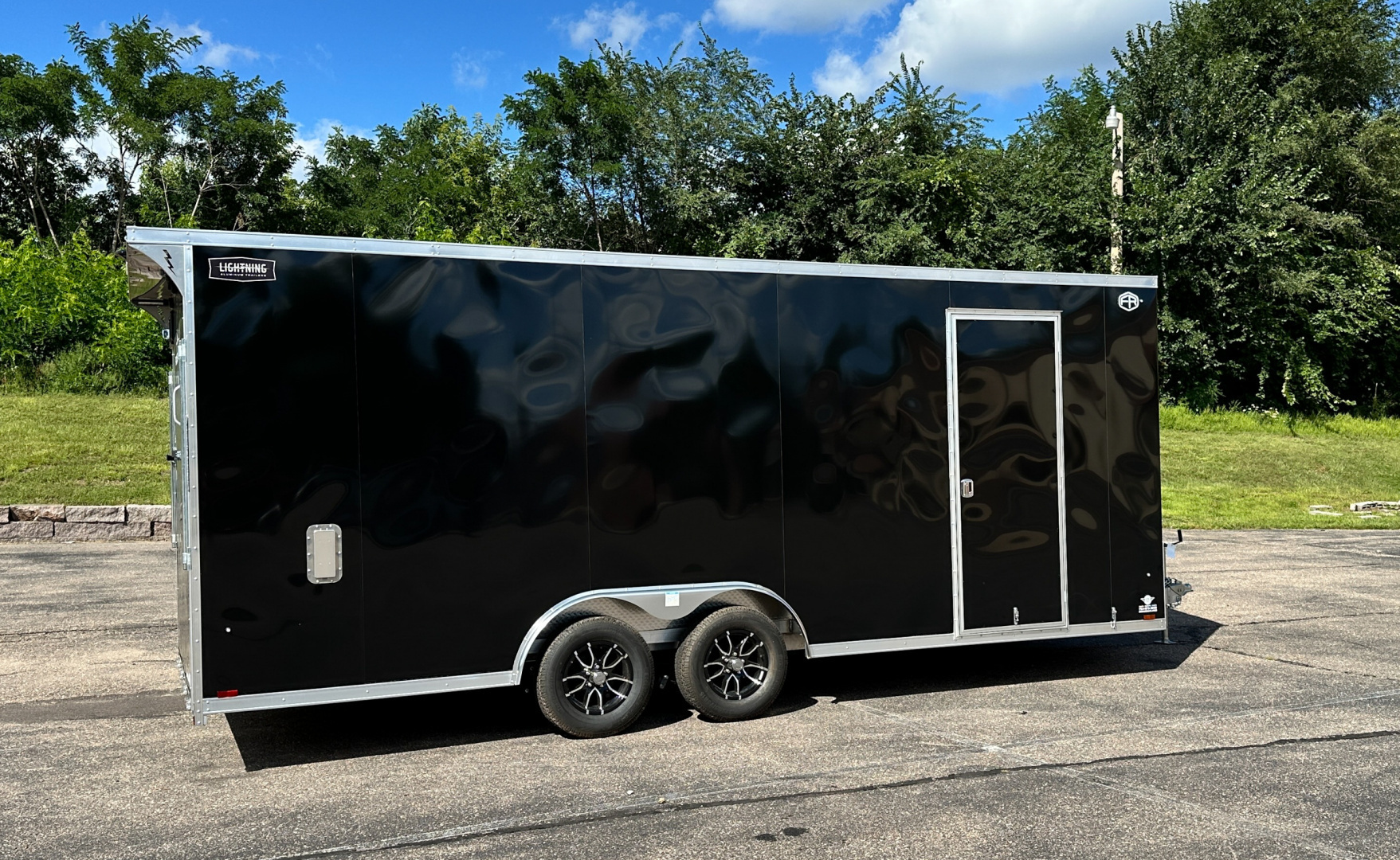 New Lightning 8.5x20 Enclosed Car Hauler Trailer - Ramp Door