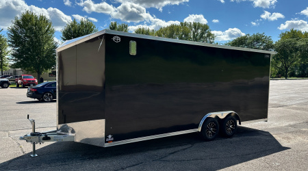 New Lightning 8.5x20 Enclosed Car Hauler Trailer - Ramp Door