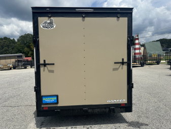 Used USED 2025 COVERED WAGON 7X16 TANDEM AXLE ENCLOSED TRAILER WITH BLACKOUT KIT ($576 DOWN ON RTO)