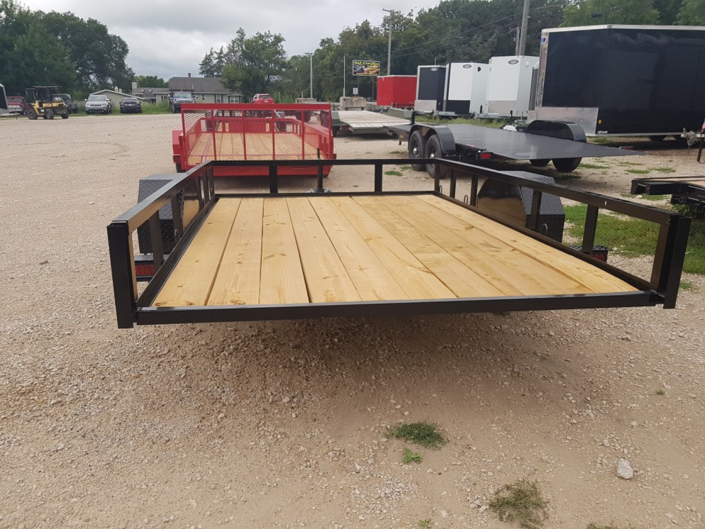 New 2025 MEB 77 x10 Angle Iron Tilt Utility Trailer w/Board Holders