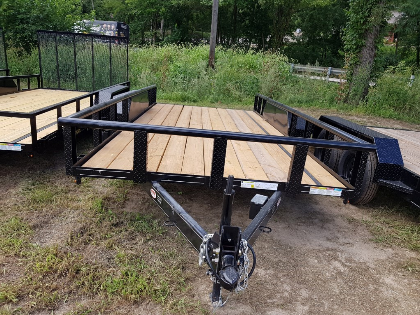 New M.E.B 83 x16 Pipetop Utility Trailer wSlide in Ramps and Brake