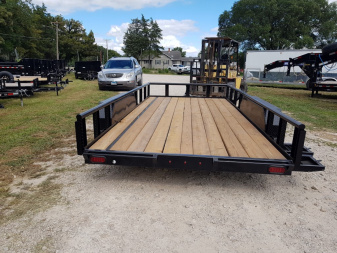 New M.E.B 83 x16 Pipetop Utility Trailer wSlide in Ramps and Brake