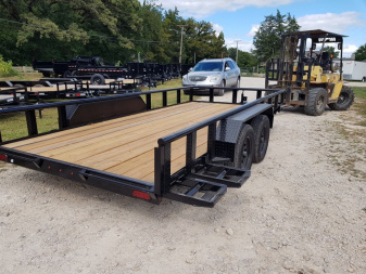 New M.E.B 83 x16 Pipetop Utility Trailer wSlide in Ramps and Brake