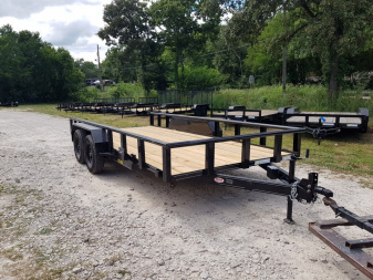 New M.E.B 83 x16 Pipetop Utility Trailer wSlide in Ramps and Brake