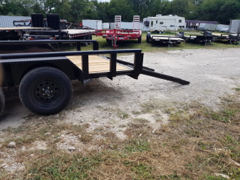New M.E.B 83 x16 Pipetop Utility Trailer wSlide in Ramps and Brake