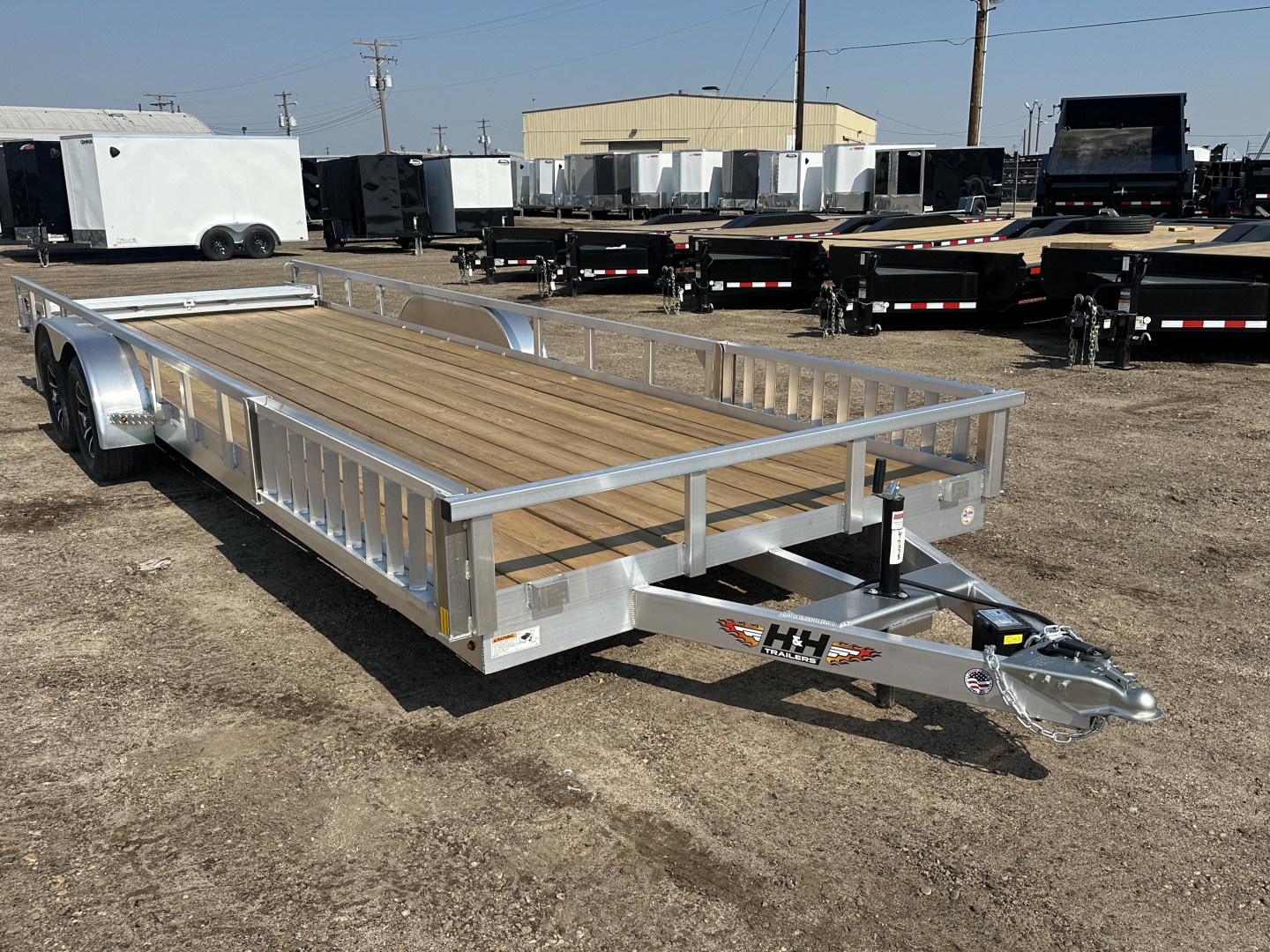 New 2026 H&H Trailers 7x24 7K Aluminum ATV Trailer Tandem Axles