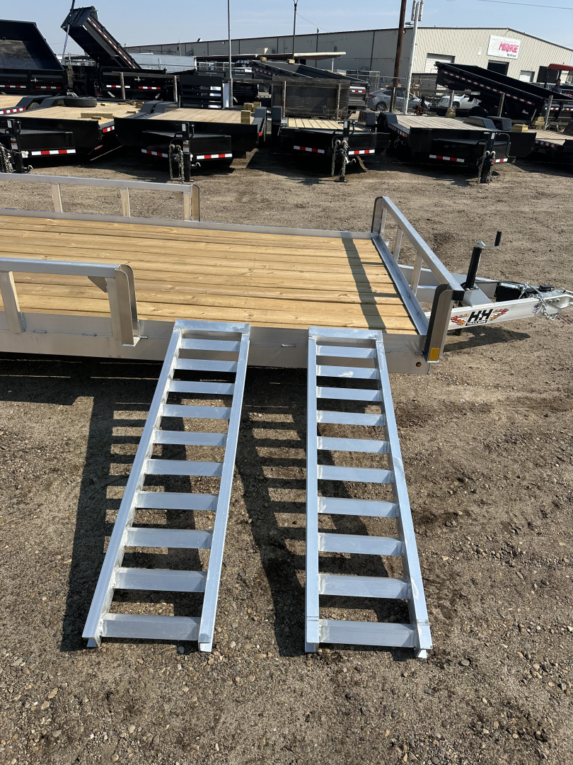 New 2026 H&H Trailers 7x24 7K Aluminum ATV Trailer Tandem Axles