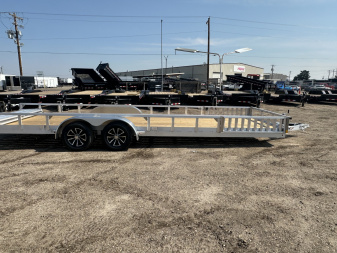 New 2026 H&H Trailers 7x24 7K Aluminum ATV Trailer Tandem Axles