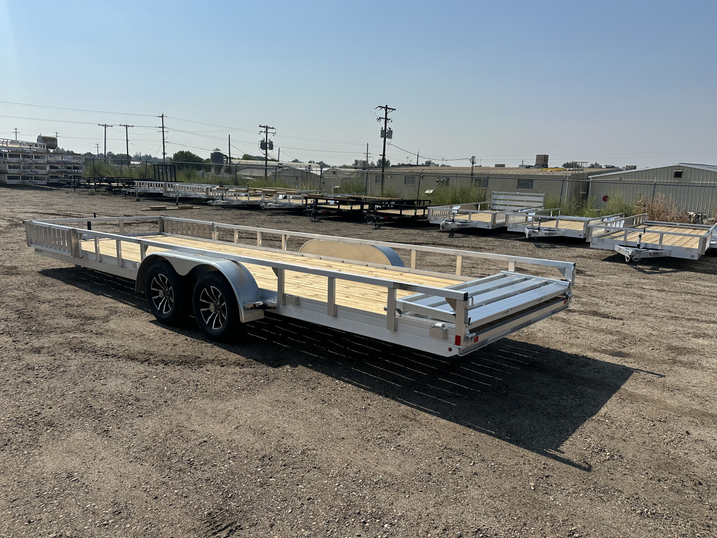 New 2026 H&H Trailers 7x24 7K Aluminum ATV Trailer Tandem Axles