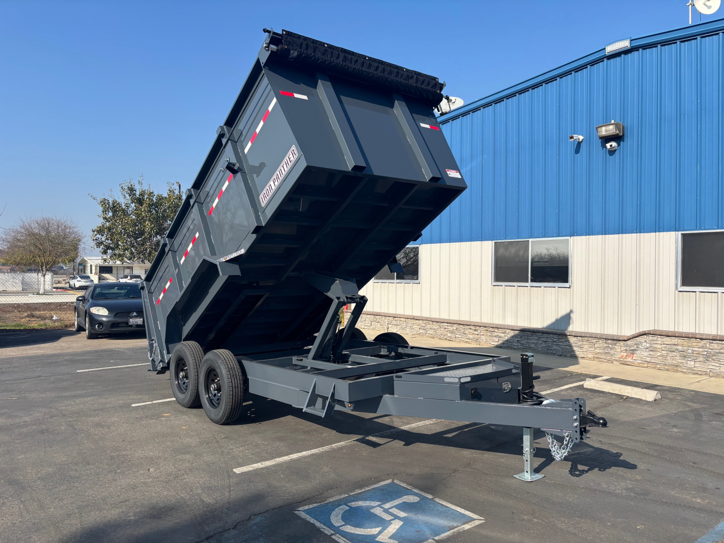 New 2025 Iron Panther 7'x14'x4' Dump Trailer 14k