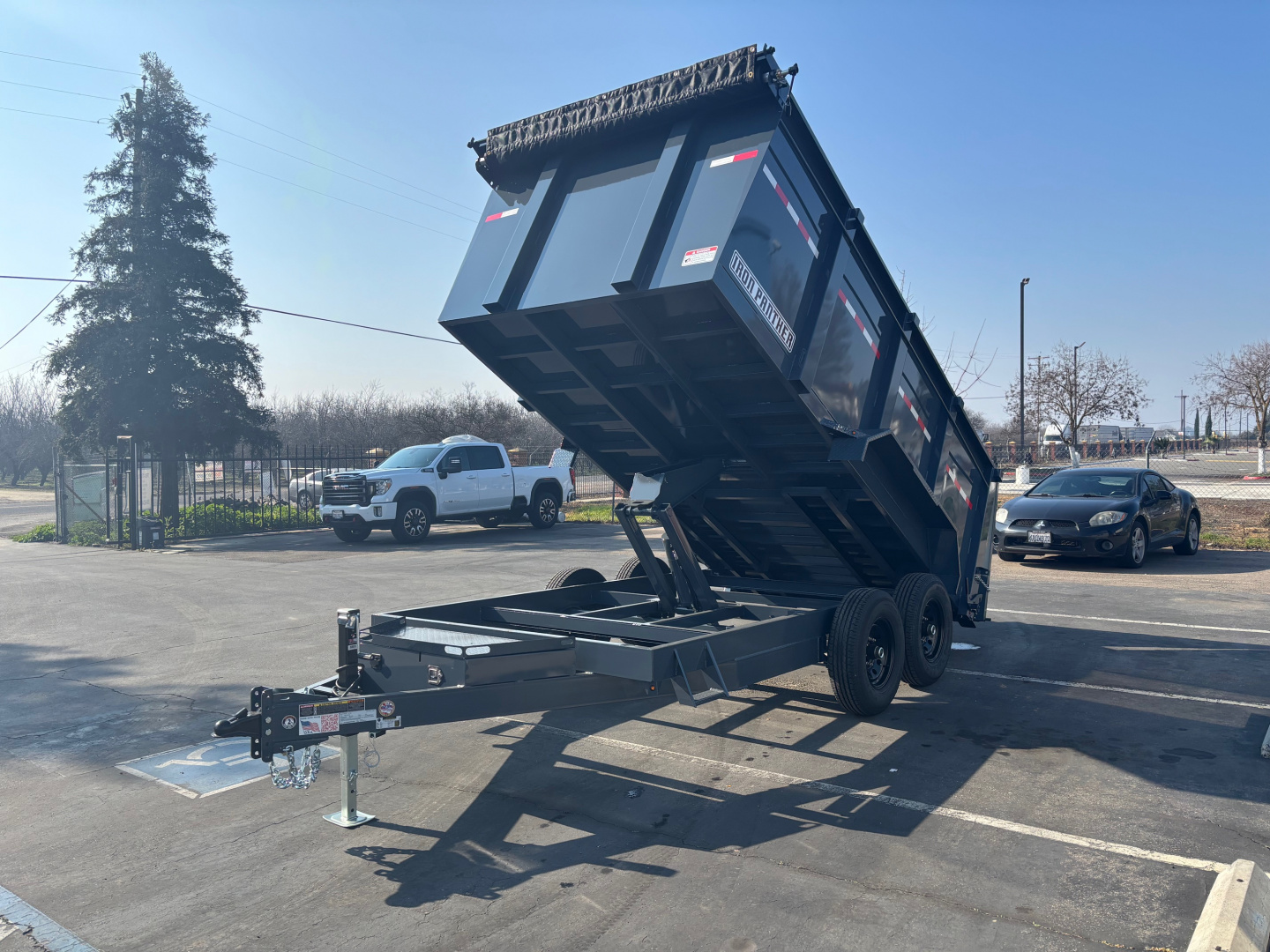 New 2025 Iron Panther 7'x14'x4' Dump Trailer 14k