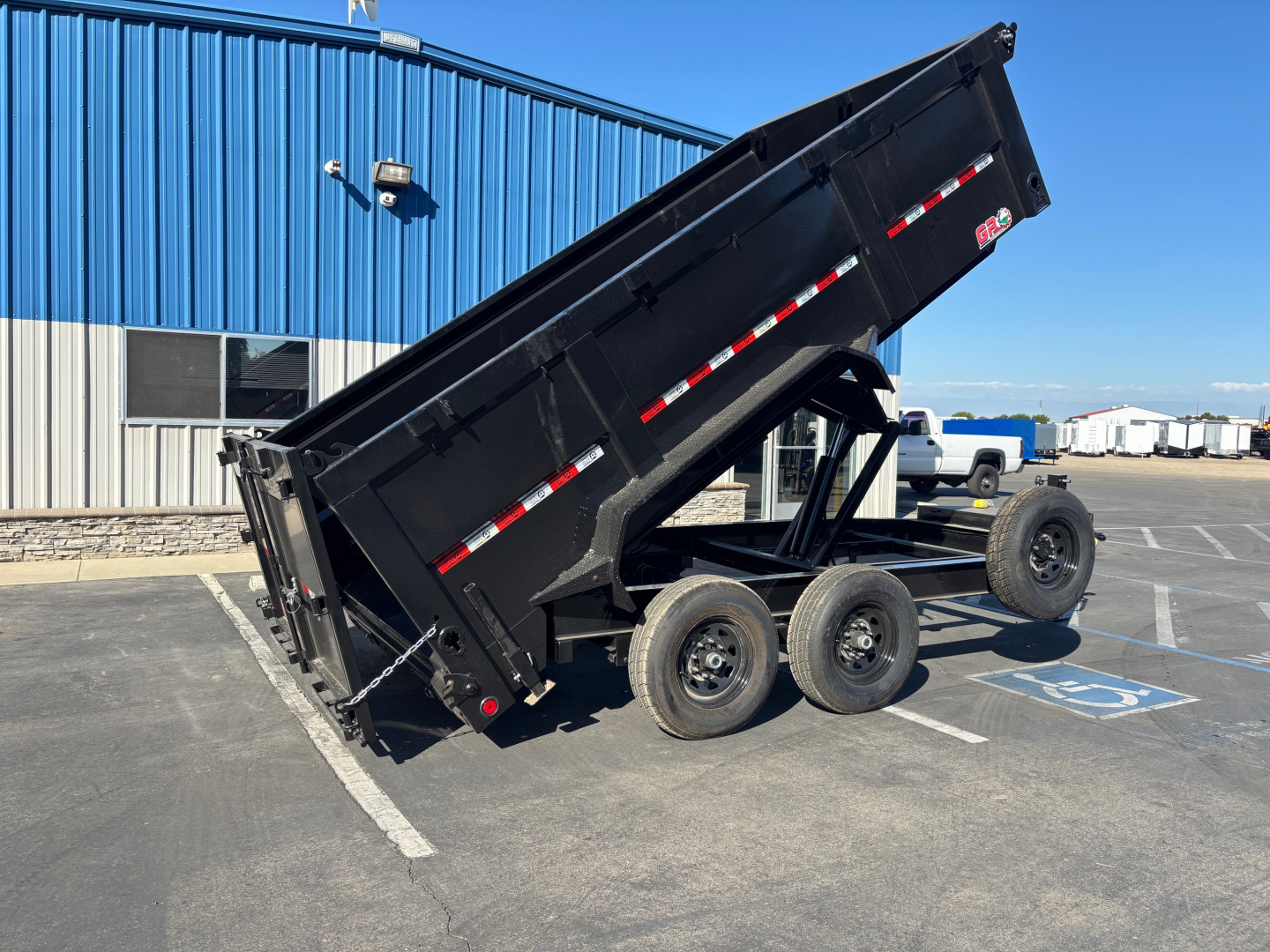 New 2025 GR 7'x14'x 42 Inch Walls 8 Inch I-Beam Low-Profile Design Dump Trailer 14k