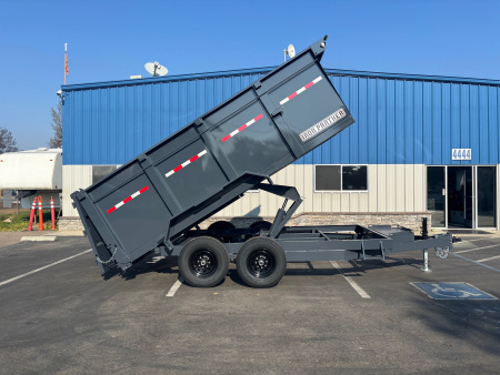 New 2025 Iron Panther 7'x14'x4' Dump Trailer 14k