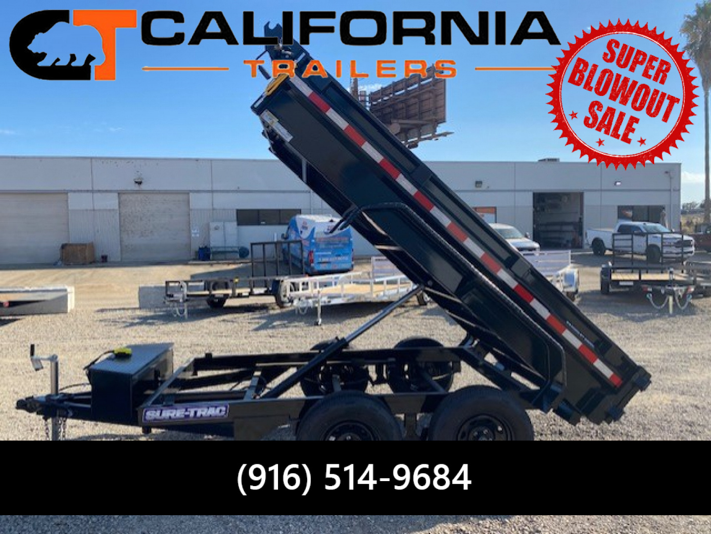 New 5x10 Tandem Axle 7K Dump Trailer