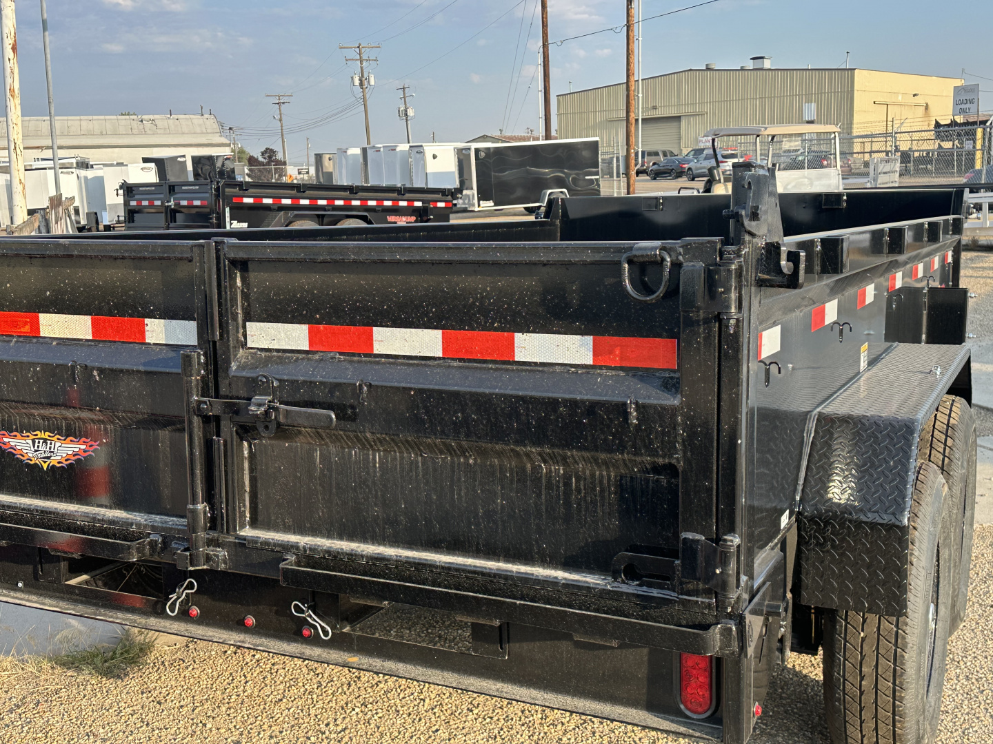 New 2026 H&H Trailers 7x16 14K Low Pro Scissor Dump Trailer