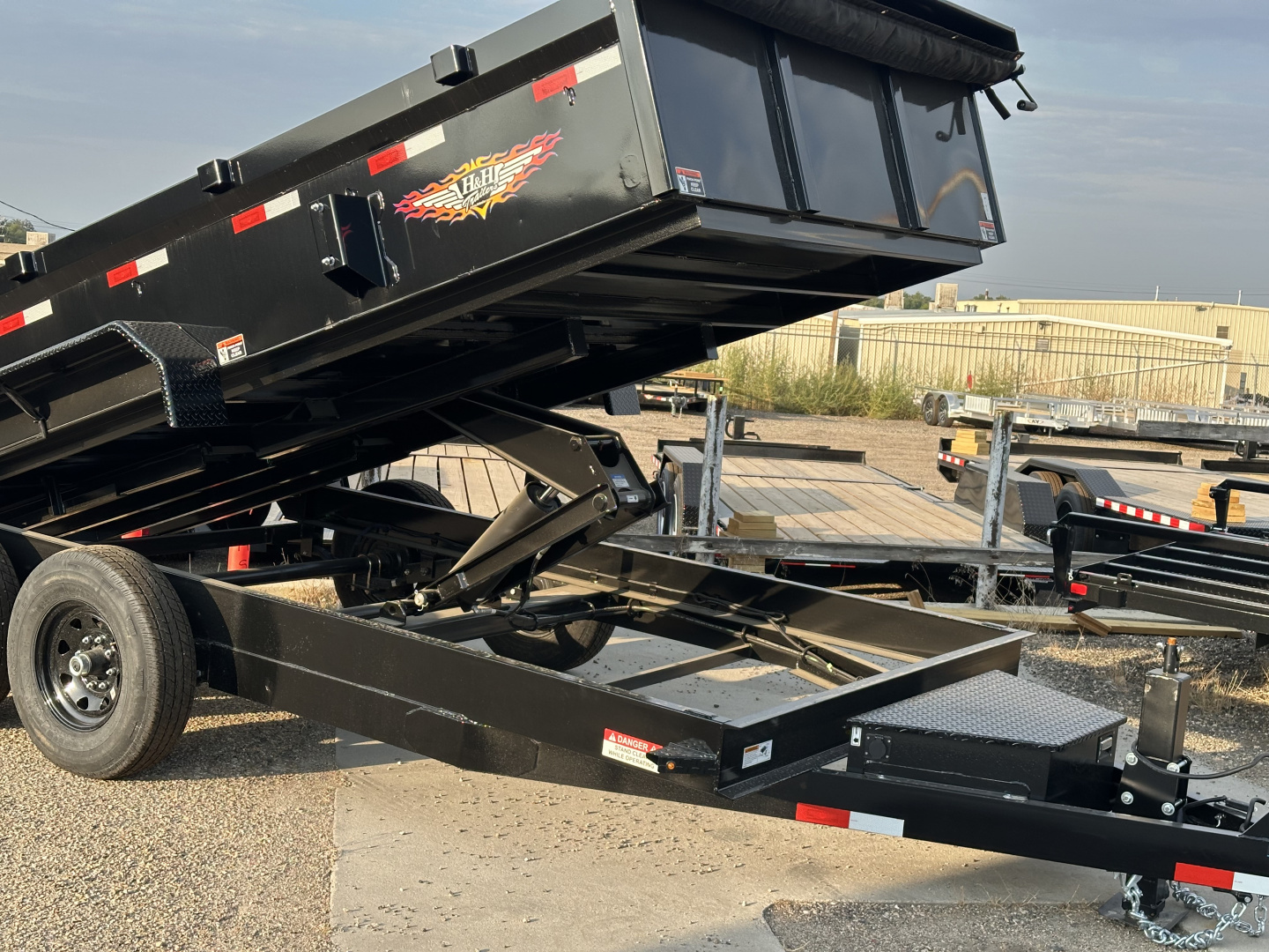 New 2026 H&H Trailers 7x16 14K Low Pro Scissor Dump Trailer
