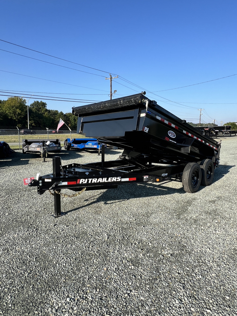 New 2026 PJ Trailers 7X14 DL 14K Dump Trailer w/ Hydraulic Jack