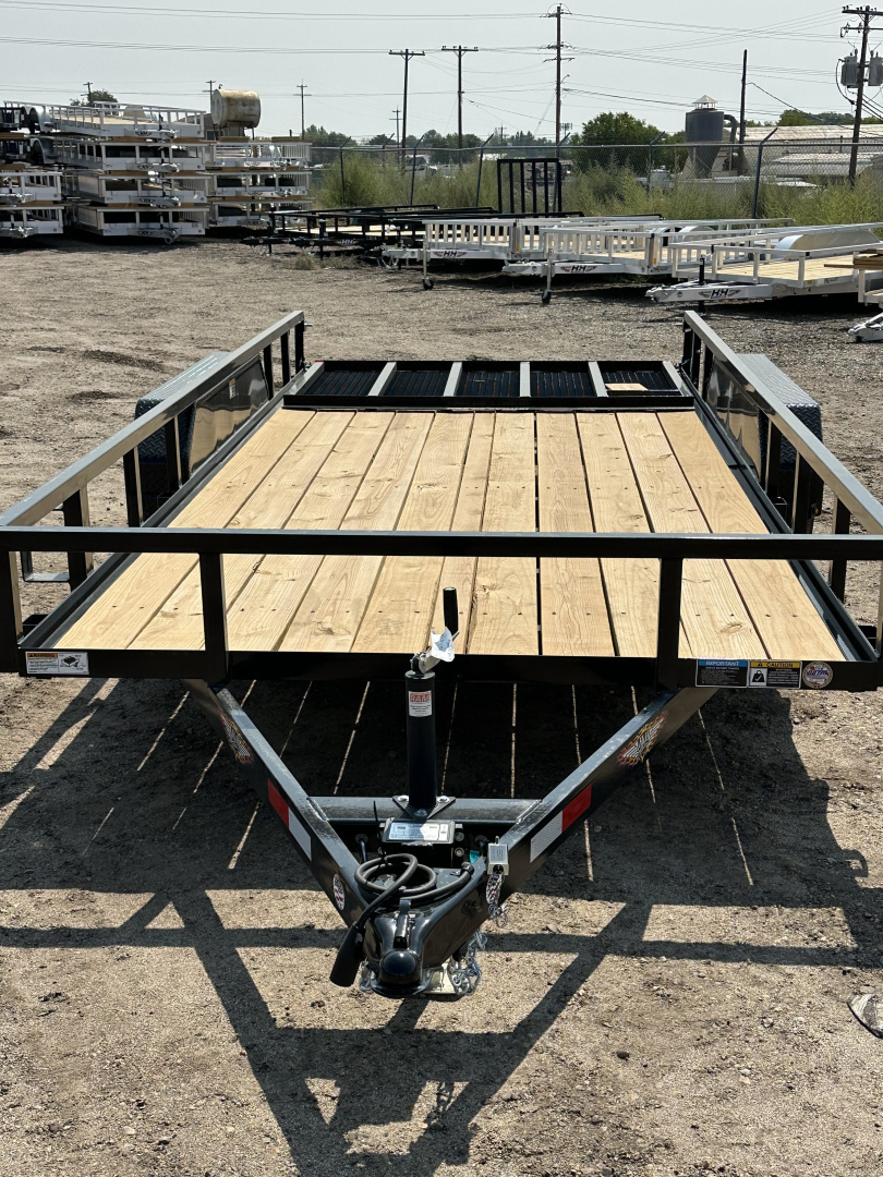New 2026 H&H Trailer 7X16 7K Rail Utility ATV Trailer Tandem Axle