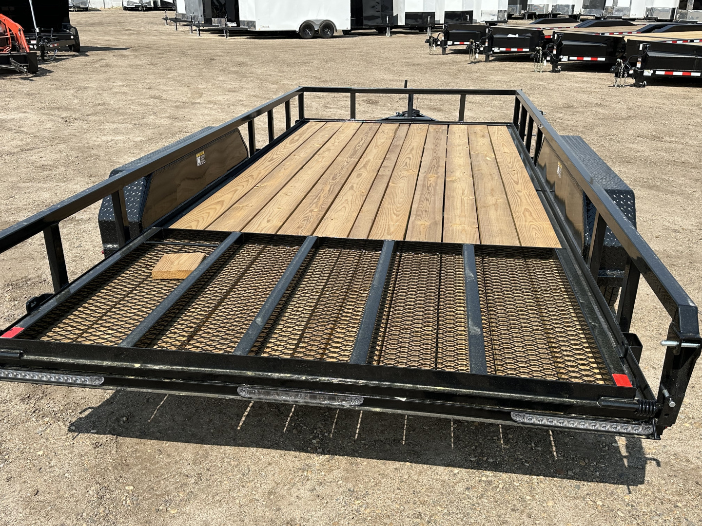 New 2026 H&H Trailer 7X16 7K Rail Utility ATV Trailer Tandem Axle