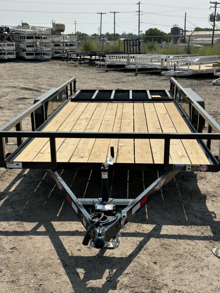 New 2026 H&H Trailer 7X16 7K Rail Utility ATV Trailer Tandem Axle