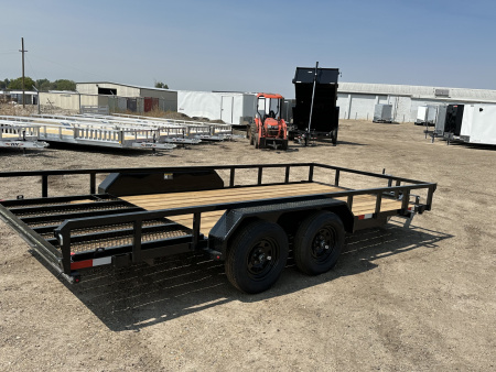 New 2026 H&H Trailer 7X16 7K Rail Utility ATV Trailer Tandem Axle