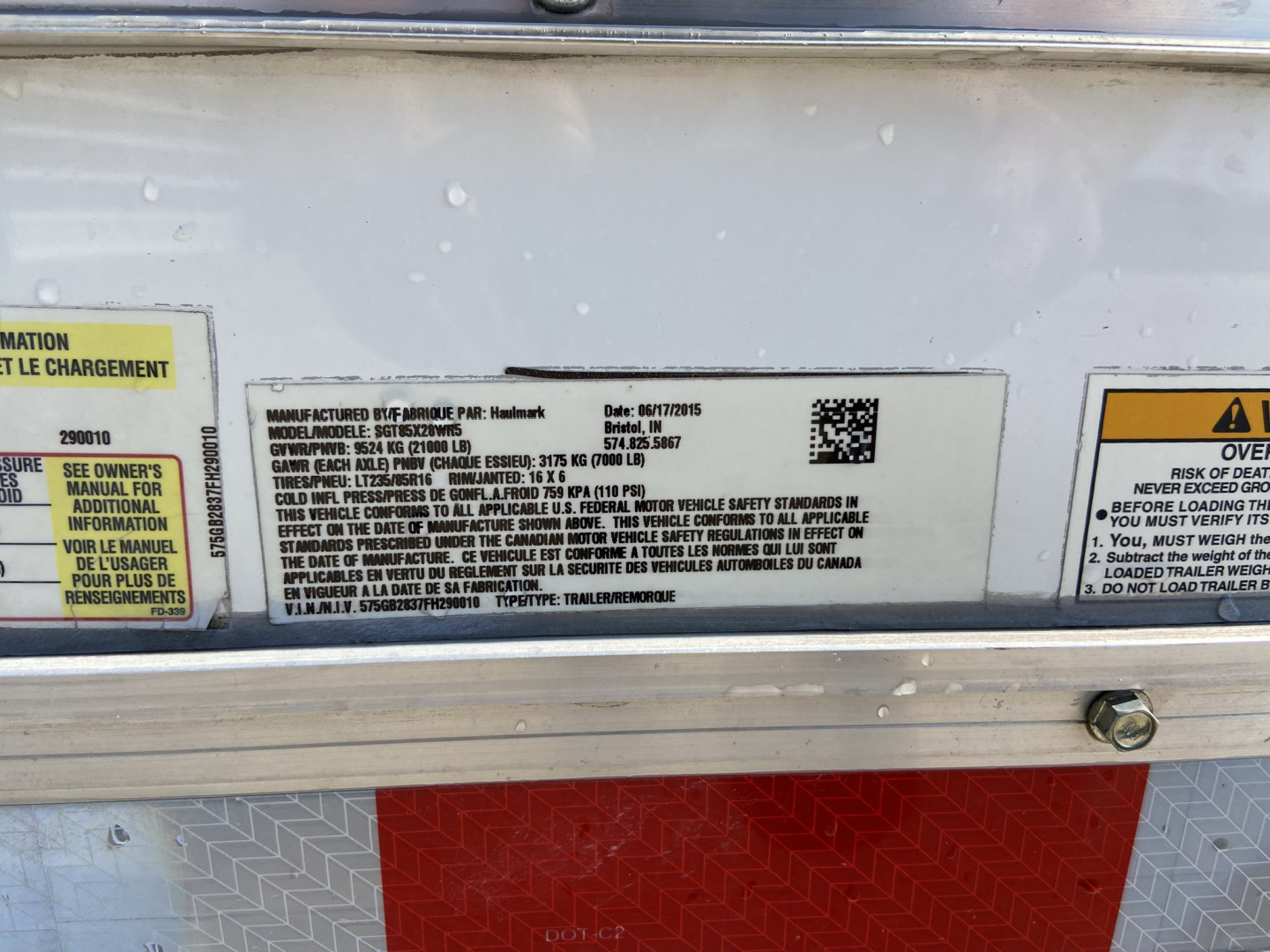 Used 2015 Used Haulmark Stacker