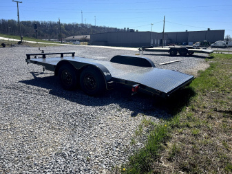 New 2025 P & T Trailers 7K 14+2 CARHAULER STEEL Equipment Trailer