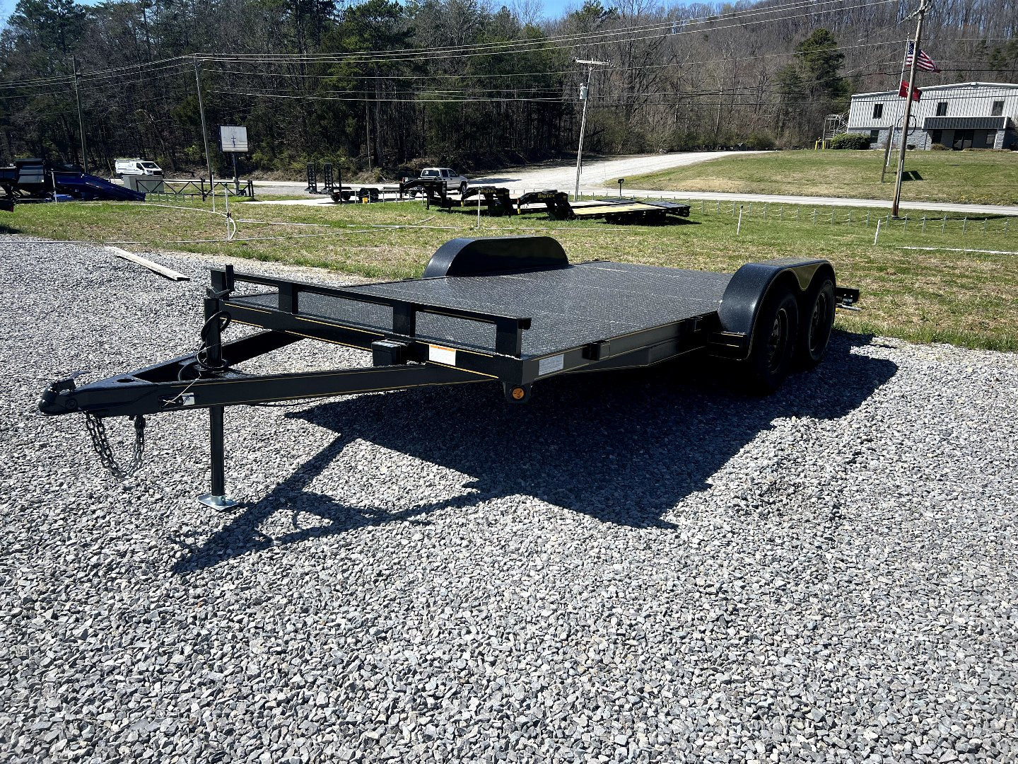 New 2025 P & T Trailers 7K 14+2 CARHAULER STEEL Equipment Trailer