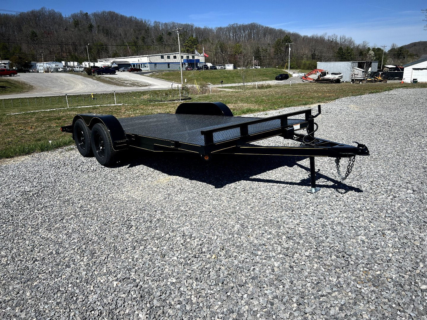 New 2025 P & T Trailers 7K 14+2 CARHAULER STEEL Equipment Trailer
